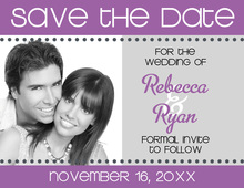 Banner Plum Save The Date Photo Cards
