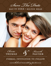 Chocolate Tiles Save The Date Photo Cards