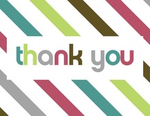 Multicolor Stripe Thank You Cards