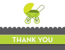 Modern Green Buggy Thank You Cards