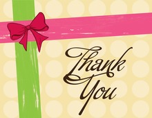 Present Style Pink Thank You Cards