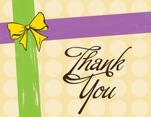 Present Style Purple Thank You Cards
