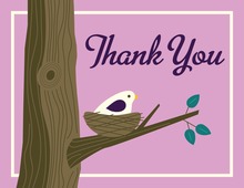 Nest Purple Thank You Cards