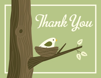 Nest Blue Thank You Cards