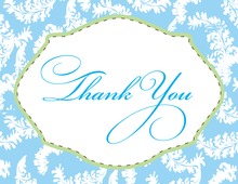Blue Baby Frame Thank You Cards