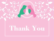 Nesting Girl Thank You Cards