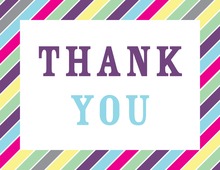 Multicolor Stripes Thank You Cards