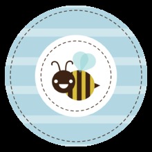Mom-to-bee Blue Stickers