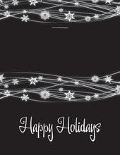 String Snowflakes Folded Greeting Cards