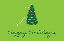 Traditional Christmas Tree Folded Greeting Cards