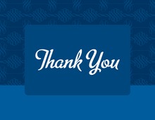 Rich Blue Thank You Cards