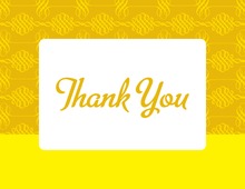 Squares House Yellow Thank You Cards