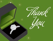 Green Engagement Box Thank You Cards