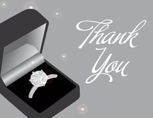 Grey Engagement Box Thank You Cards
