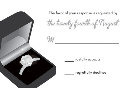 Responding With This Ring RSVP Cards