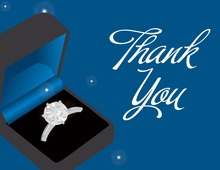Blue Engagement Box Thank You Cards