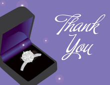 Purple Engagement Box Thank You Cards