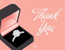 Pink Engagement Box Thank You Cards