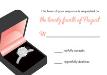 Pink Engagement Box RSVP Cards