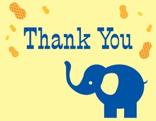 Happy Elephant Thank You Cards