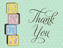 Ultimate Baby Blocks Thank You Cards