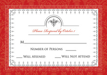 Simple Red Border RSVP Cards