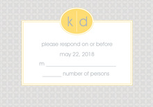 Hip Gray and Yellow RSVP Cards