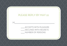 Pin Board Gray Green RSVP Cards