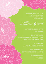 Pink Floral Mason Jars Lace Burlap Border Invitations