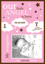 Little Angel Pink Photo Announcements