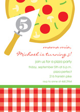 Traditional Pizza Slice Party Invitations