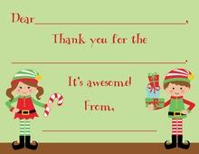 Elf Magic Fill-in Thank You Cards