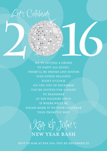 Customize Year Number Disco Holiday Invitation