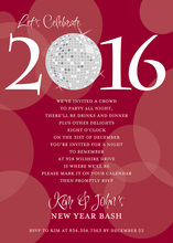 Customize Year Number Disco Holiday Invitation