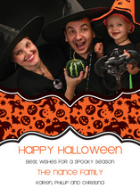 Halloween Circle Dots Photo Cards