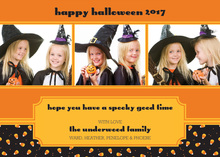 Candy Corn Treats Halloween Festive Photo Cards