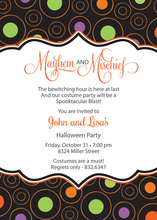 Large Colorful Dots Bookplate Frame Invitations