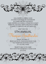 Frightfully Scary Skull Halloween Invitations