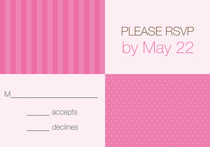Squares Kitchen Shower Navy-Pink RSVP Cards