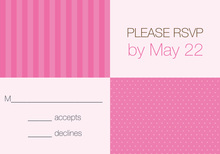 Girly Dots and Stripes RSVP Cards