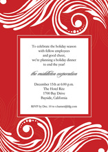 Holiday Red Swirl Invitations