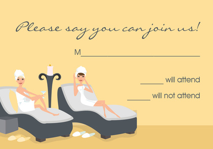Spa Day Berry RSVP Cards