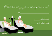 Spa Day Cucumber RSVP Cards