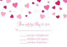 Shower Of Hearts Valentine RSVP Cards