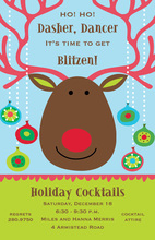 Because of Blitzen! Holiday Invitation