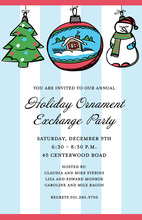 Ornament Glitz Holiday Invitations