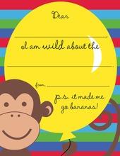 Monkey See Monkey Do Fill-in Thank You Cards