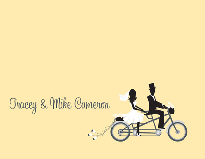 Bicycle Built For Two Vanilla RSVP Cards