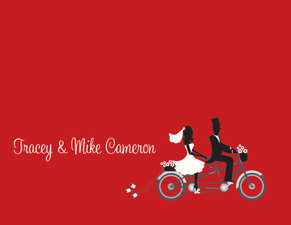 Bicycle Built For Two Red RSVP Cards