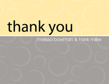 Casual Yellow Spiral Thank You Cards